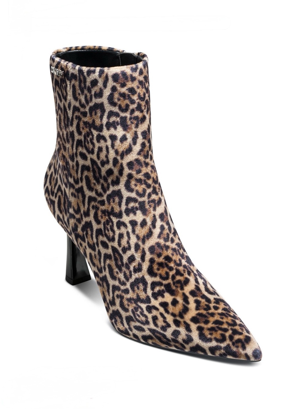DKNY Caryann Heeled Bootie Women's 5.5 Leopard Print Pointed Toe